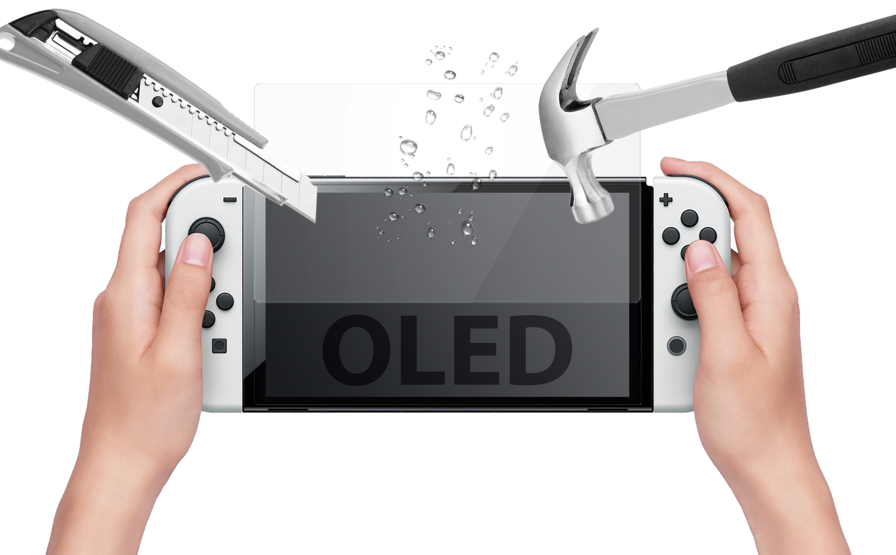 Subsonic Switch Oled Super Screen Protector - Tempered Glass 9h Hd Nintendo Switch Tilbehør - Geekd.dk
