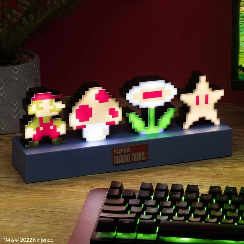 Super Mario Bros. Icons Light Lampe - Geekd.dk