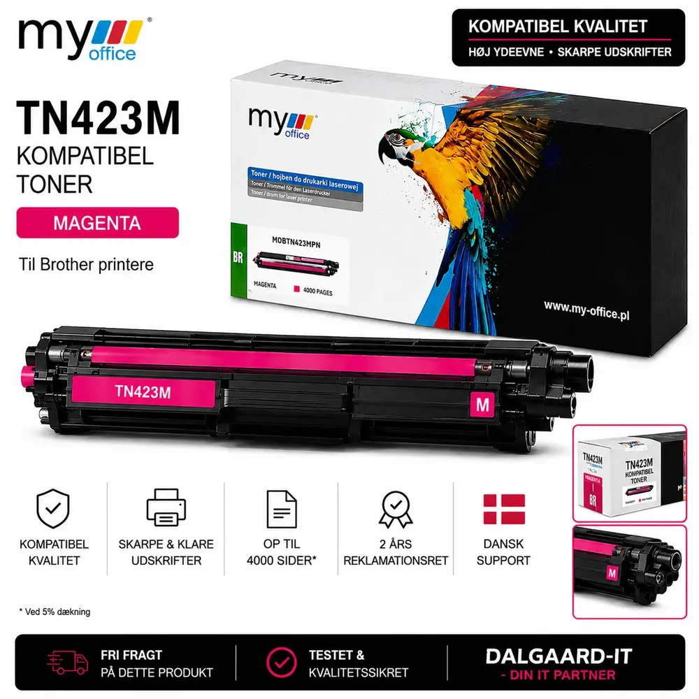 Brother Tn423m Rød Lasertoner Kompatibel