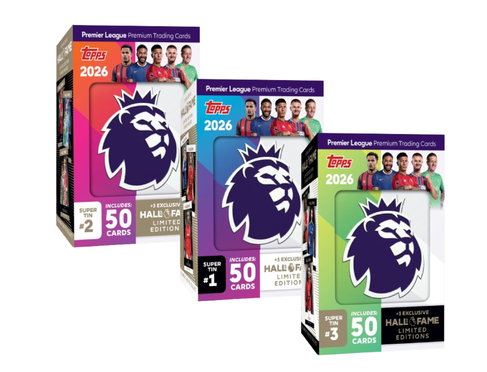 Topps Premier League Super Tin  -  Eksklusiv Samleboks Med Fodboldkort - Geekd.dk