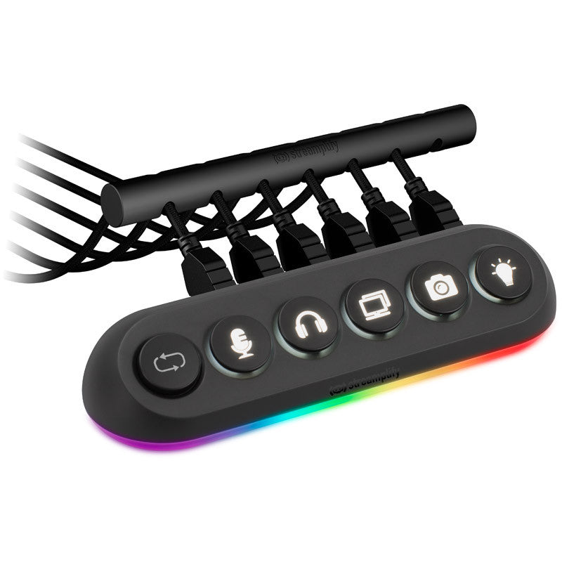 Streamplify Hub Deck 5 Slot, Rgb, 12v - Black Usb Hub - Geekd.dk