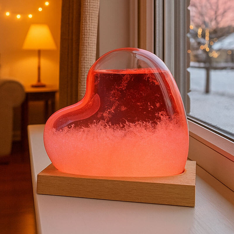 Hjerte Storm Glass Vejrstation