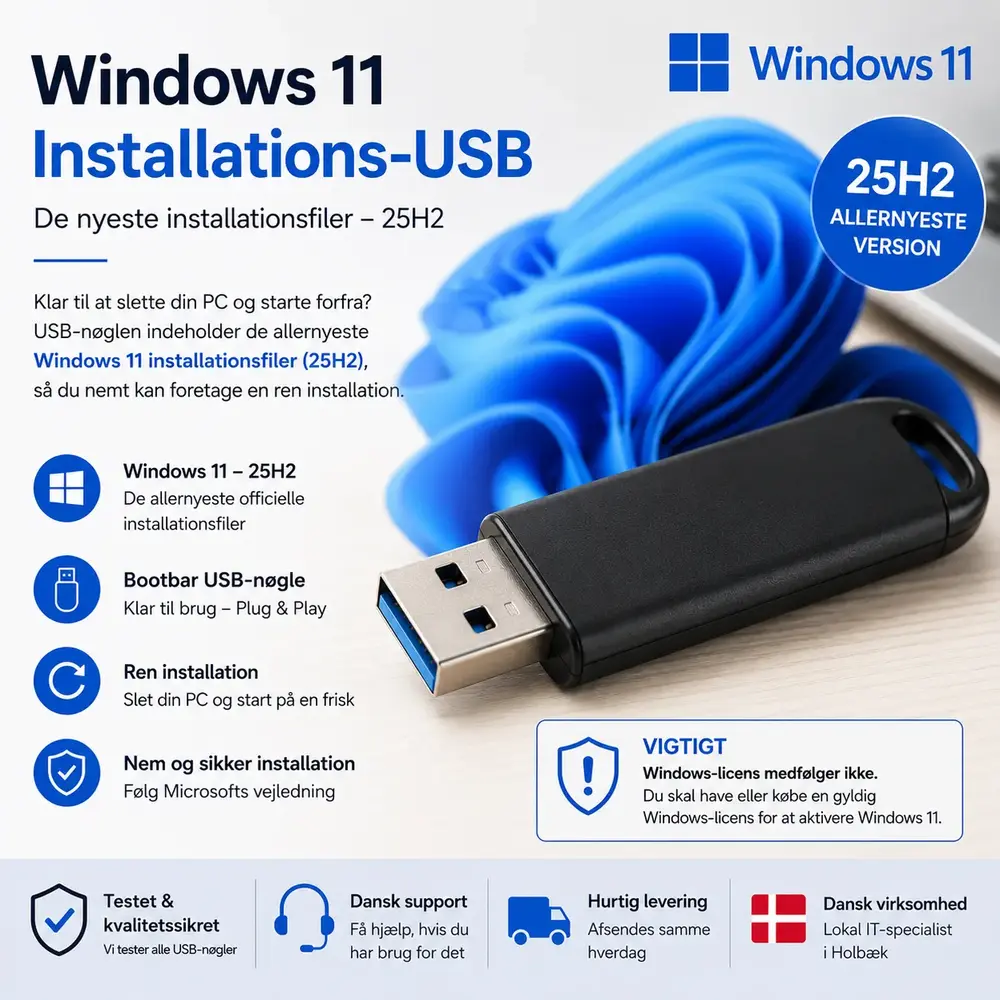 Windows 11 Installationsfiler På Usb-pen