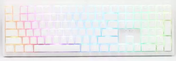 Ducky Zero - White - Cherry Speed Silver - Rgb - Trådløs Tastatur - Geekd.dk