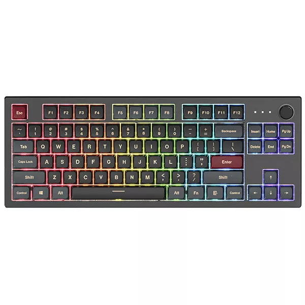 Montech Mkey Tkl Darkness - Gateron G Pro 2.0 Rød - Sort/rød Tastatur - Geekd.dk