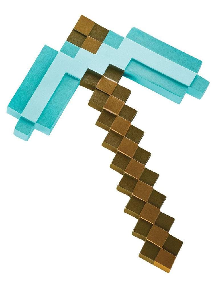 Minecraft Plastik Diamond Pickaxe Legetøjsvåben - Geekd.dk