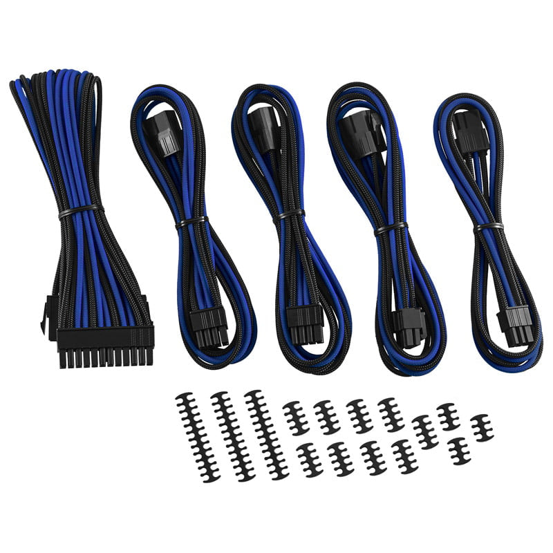 Cablemod Classic Modmesh Cable Extension Kit - 8+6 Series - Black/blue Kabelforlænger - Geekd.dk