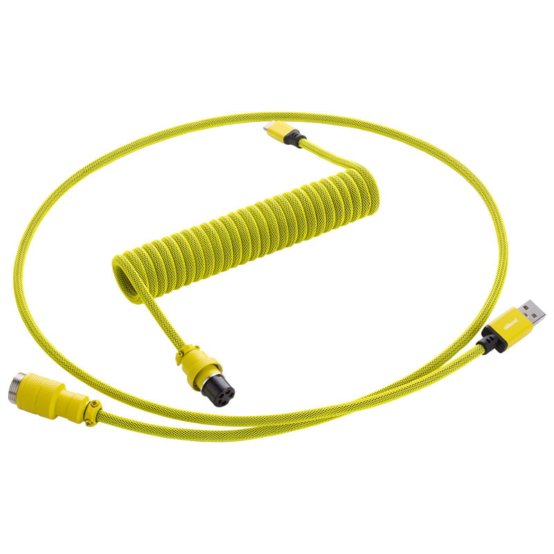 Cablemod Pro Coiled Keyboard Cable Usb-c To Usb Type A, Dominator Yellow - 150cm Usb Kabler - Geekd.dk
