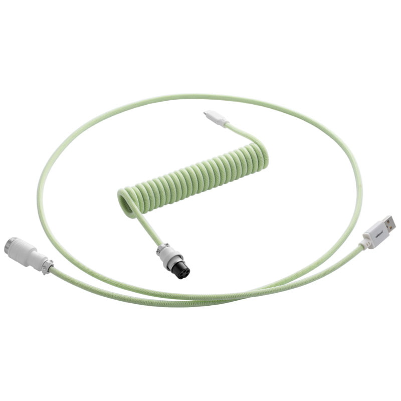 Cablemod Pro Coiled Keyboard Cable Usb A To Usb Type C , Lime Sorbet - 150cm Usb Kabler - Geekd.dk