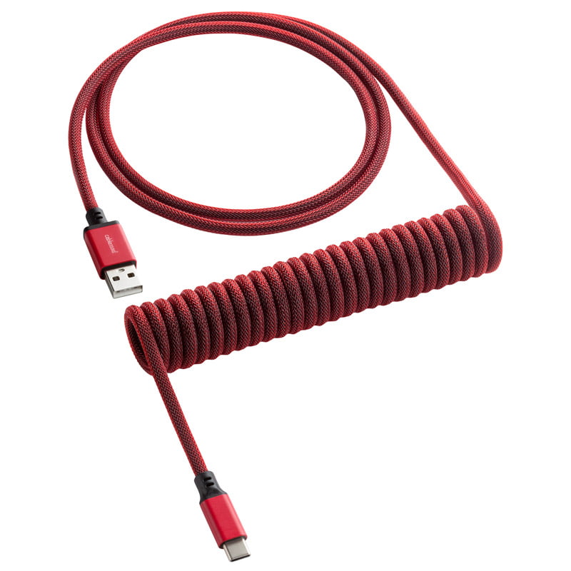 Cablemod Classic Coiled Keyboard Cable Usb A To Usb Type C, Republic Red - 150cm Usb Kabler - Geekd.dk