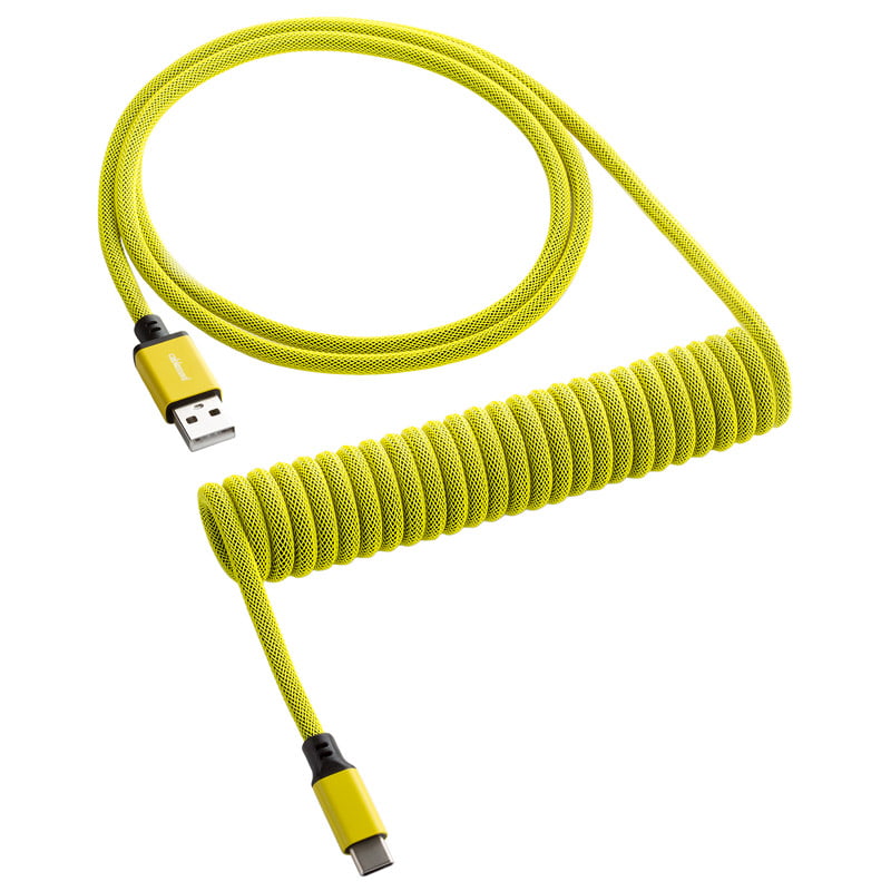 Cablemod Classic Coiled Keyboard Cable Usb-c To Usb Type A, Dominator Yellow - 150cm Usb Kabler - Geekd.dk