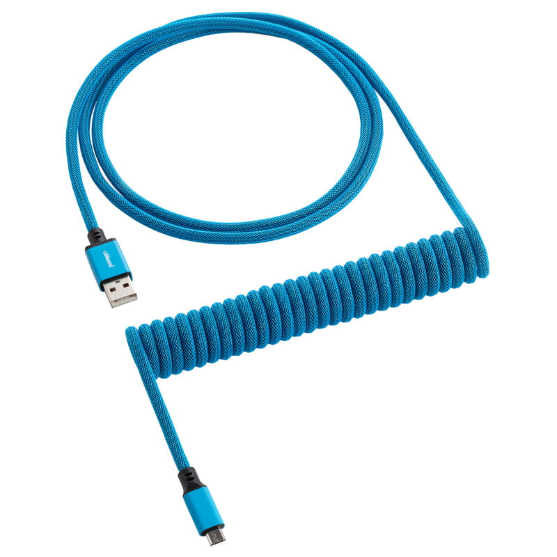 Cablemod Classic Coiled Keyboard Cable Micro Usb To Usb Type A, Spectrum Blue - 150cm Strømkabel - Geekd.dk
