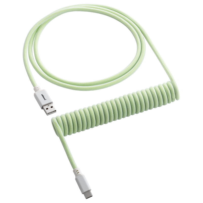 Cablemod Classic Coiled Keyboard Cable Usb-c To Usb Type A, Lime Sorbet - 150cm Usb Kabler - Geekd.dk