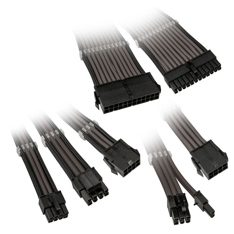 Kolink Core Adept Braided Cable Extension Kit - Gunmetal Usb Kabler - Geekd.dk