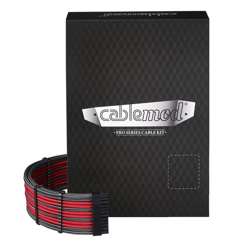 Cablemod C-series Pro Modmesh Cable Kit For Corsair Axi/hxi/rm (yellow Label) - Carbon/red Strømkabel - Geekd.dk