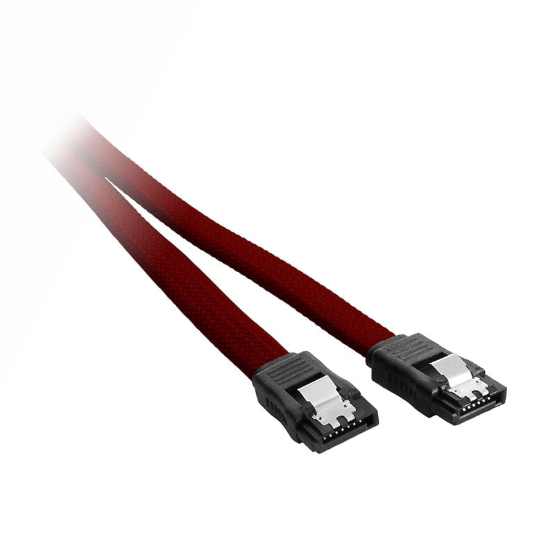 Cablemod Modmesh Sata 3 Cable 30cm - Blood Red Sata Kabel - Geekd.dk