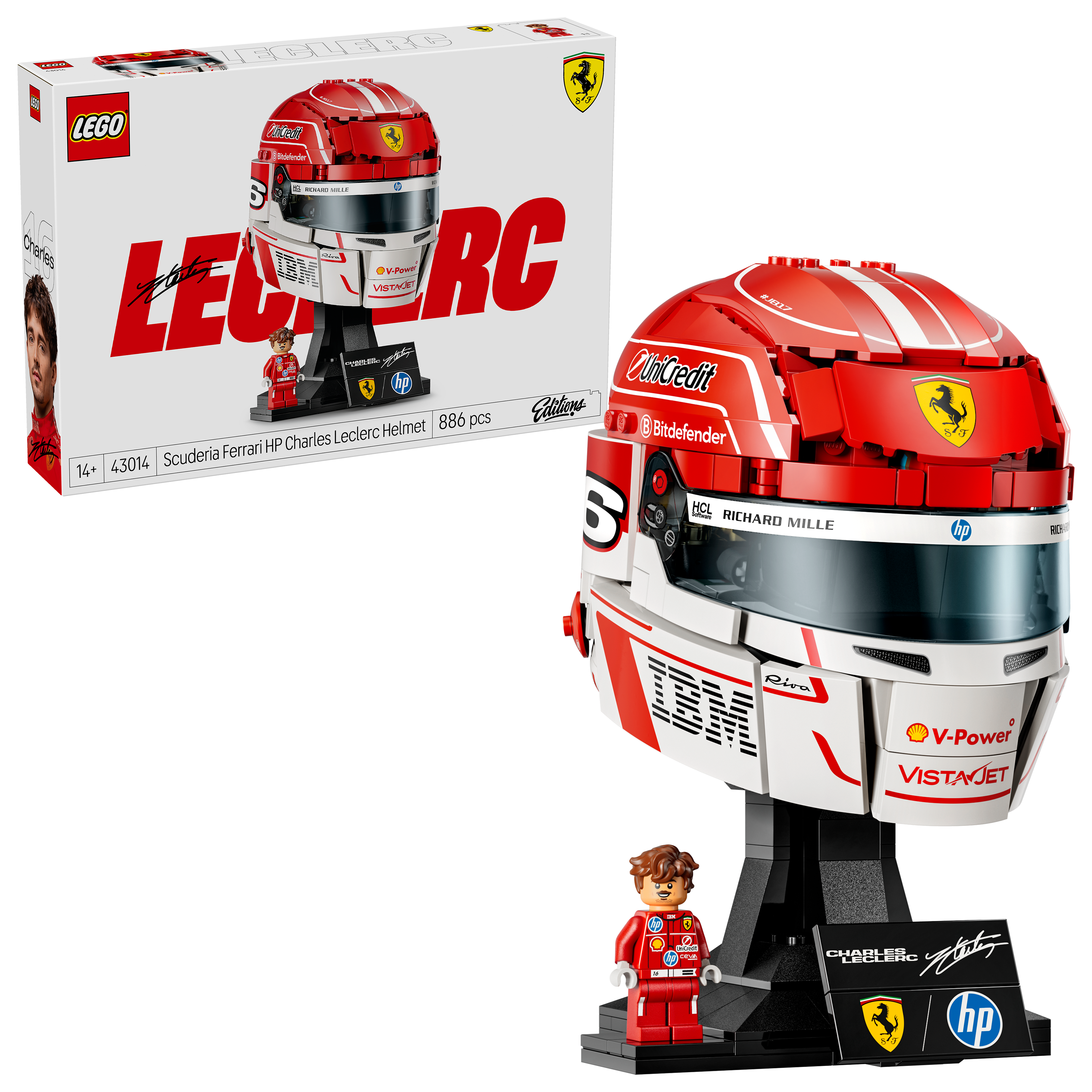 Lego Editions Scuderia Ferrari Hp Charles Leclerc-hjelm - Geekd.dk