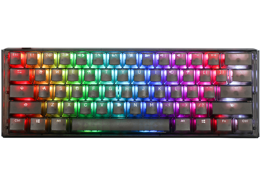 Ducky One 3 - Aura Black Nordic - Mini 60% - Kailh Box Jellyfish Switch Y - Rgb Tastatur - Geekd.dk