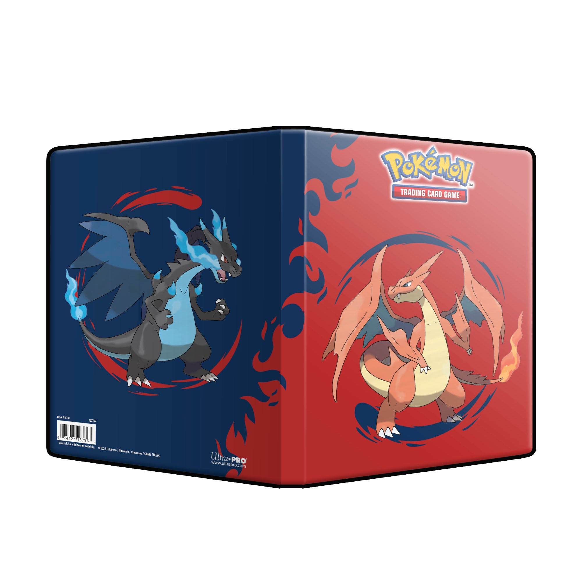 Pokémon 4-pocket Portfolio Mega Charizard X/y Toys - Trading Card - Geekd.dk