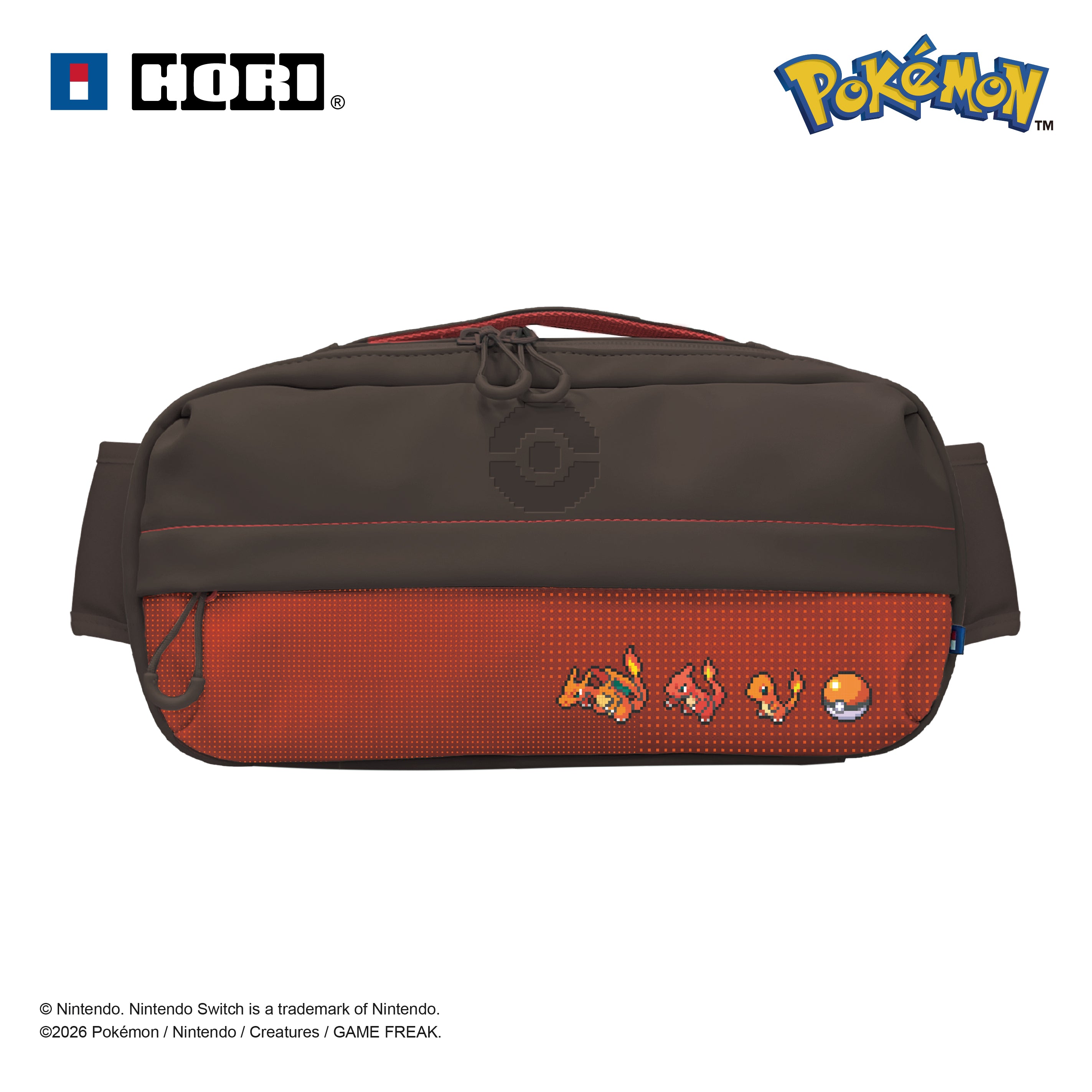 Hori Nsx-190e Pokémon Lommeetui Til Nintendo Switch 2 - Sort/rød Cover - Geekd.dk