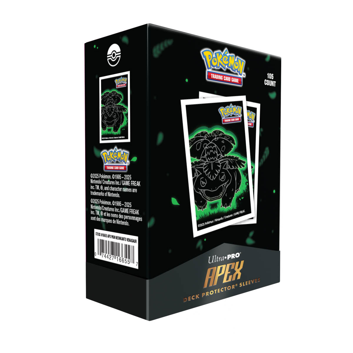 Pokémon Neon Kanto Apex Deck Protector Venusaur Toys - Trading Card - Geekd.dk