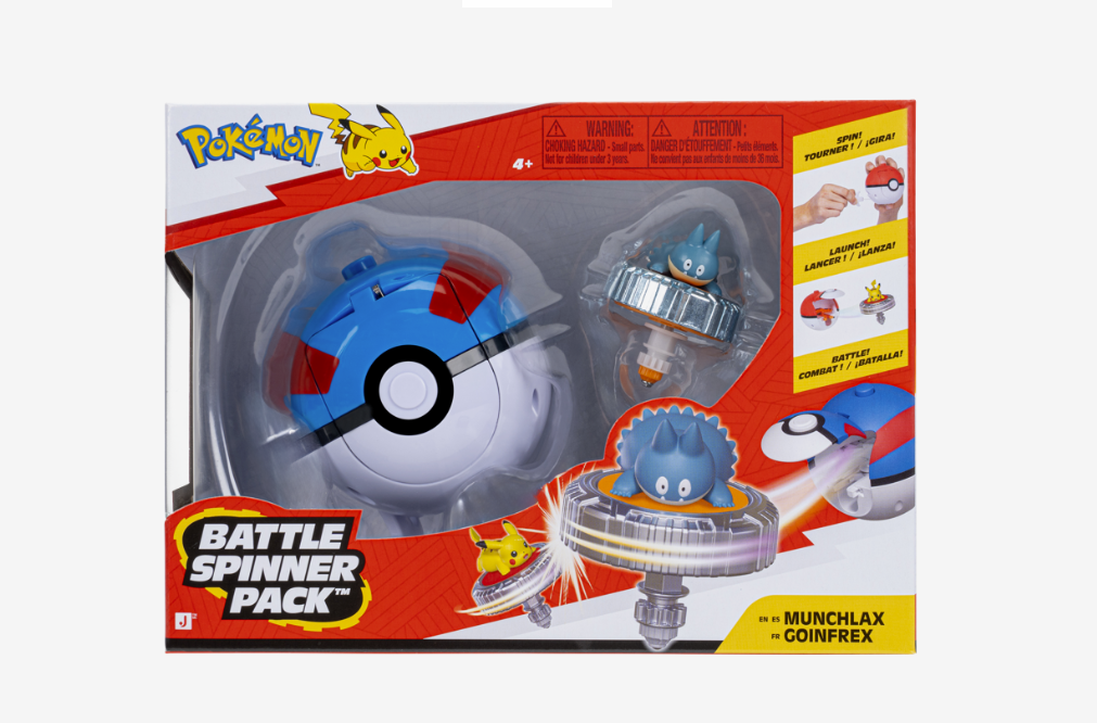 Pokémon Battle Spinner  -  Growlithe & Great Ball Figur - Geekd.dk
