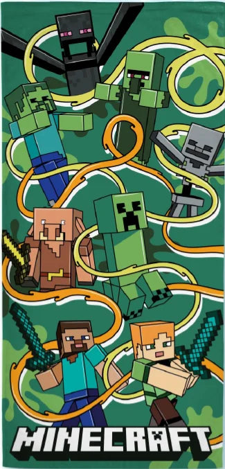 Minecraft Creeper Towel - 70 X 140cm Håndklæde - Geekd.dk