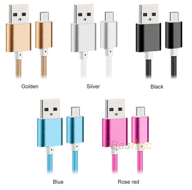Bastec Lightning Usb Kabel 1m, 5 Farver