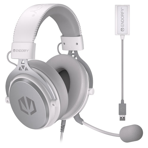 Endorfy Viro Plus Usb Onyx White Headset - Geekd.dk