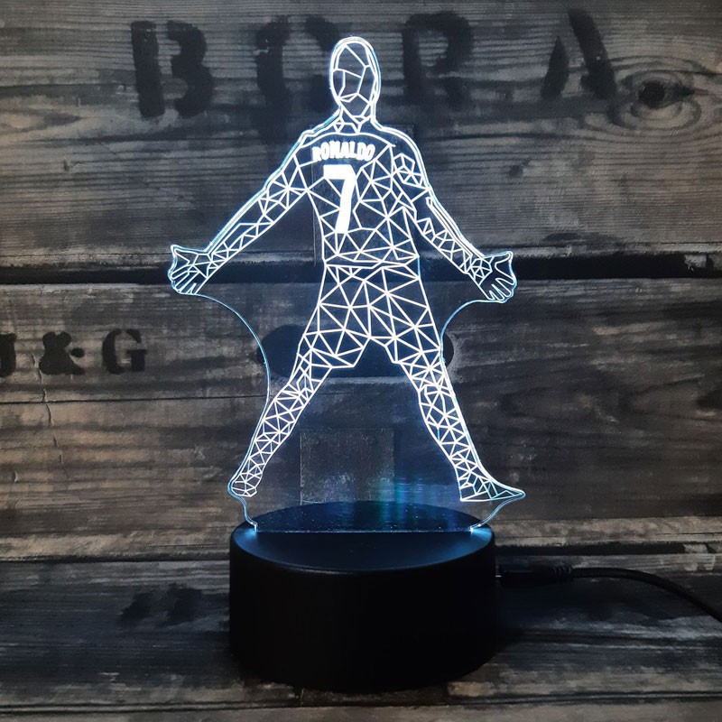 Ronaldo 3d Fodbold Lampe
