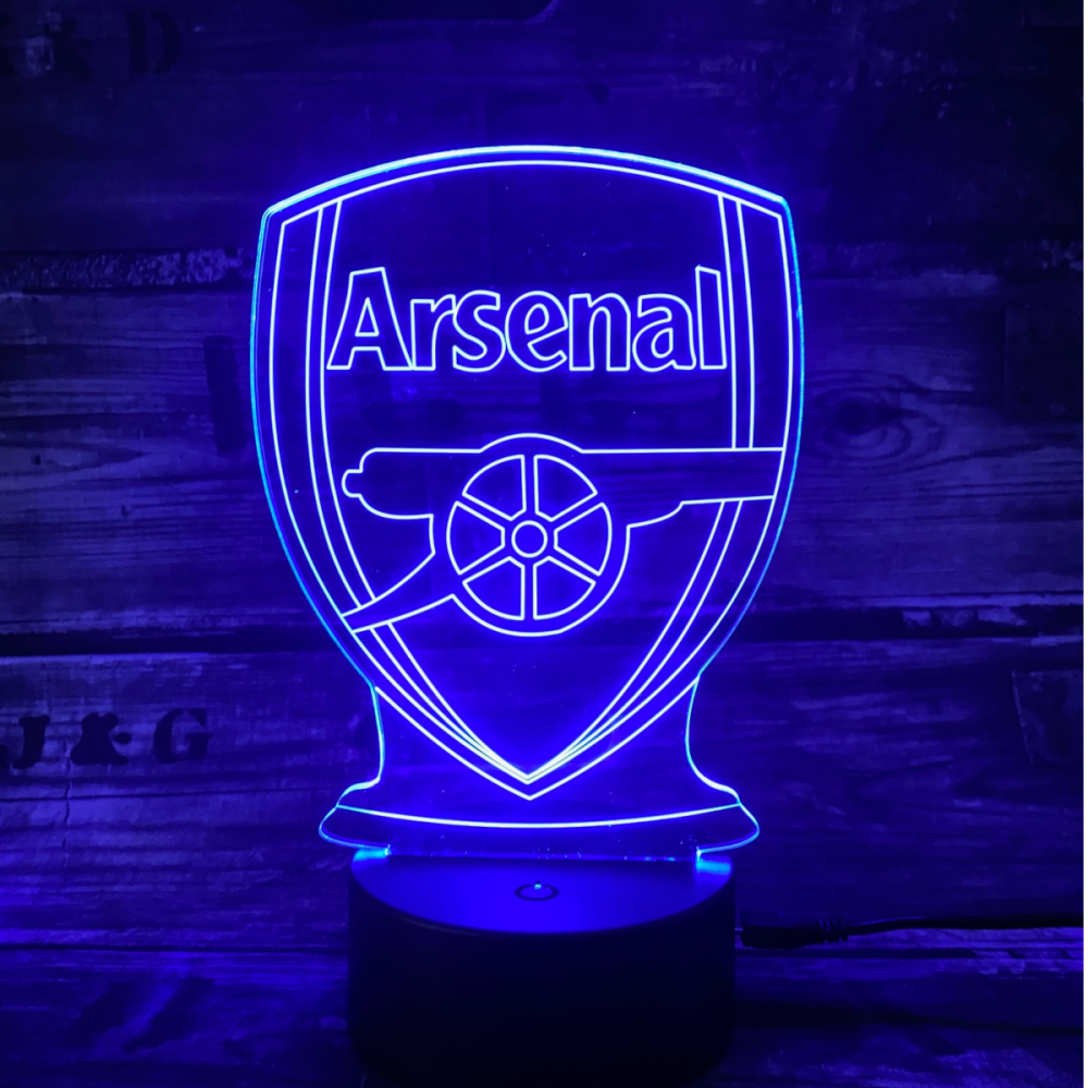 Arsenal 3d Lampe - Lampen Til Enhver Arsenal Fan