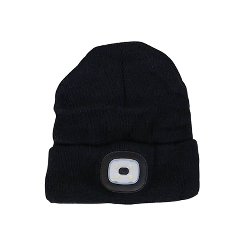 Beanie Med Led-lys - Grå