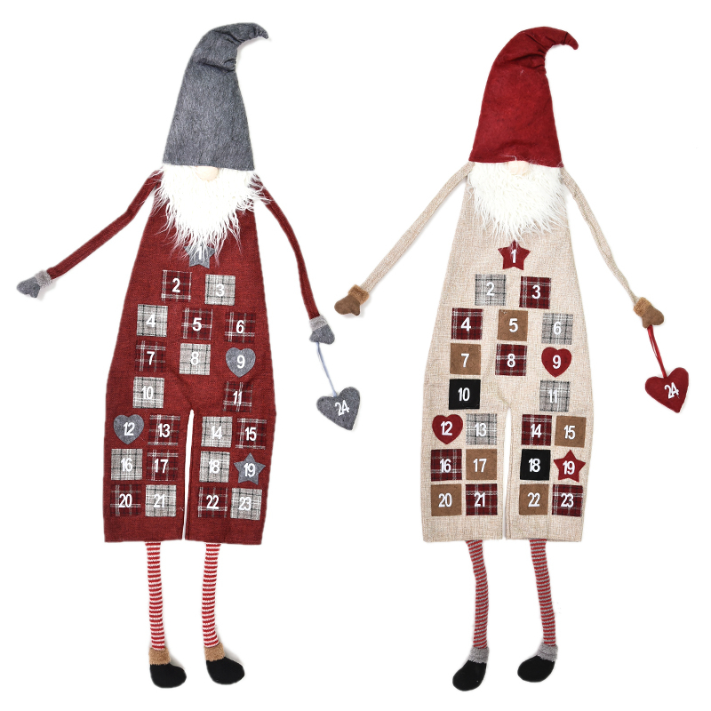 Lav Selv Pakkekalender Nisse  -  120 Cm - Khaki