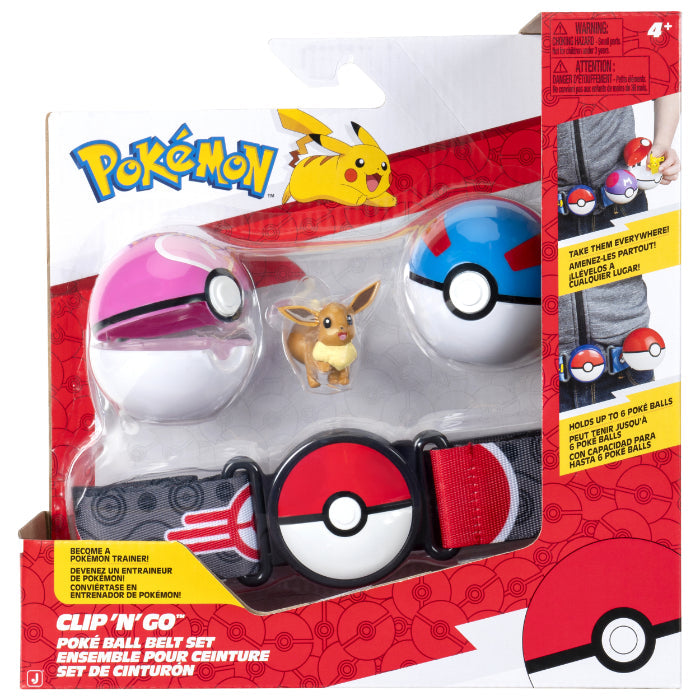 Pokémon - Clip N Go Bælt Sæt Eevee Legetøj - Geekd.dk