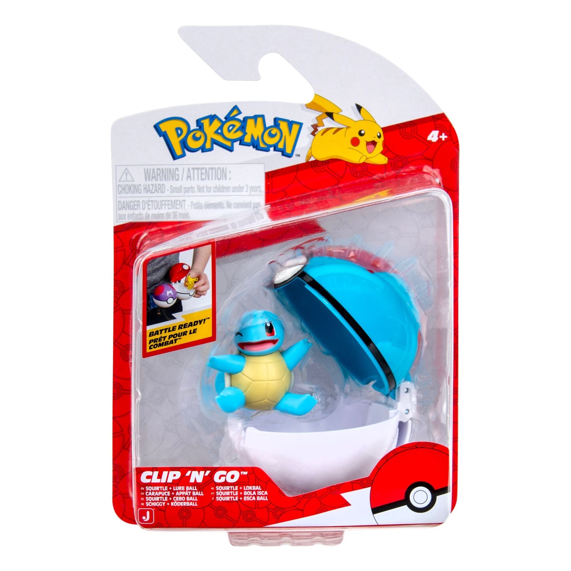 Pokémon - Clip N Go Squirtle Legetøj - Geekd.dk