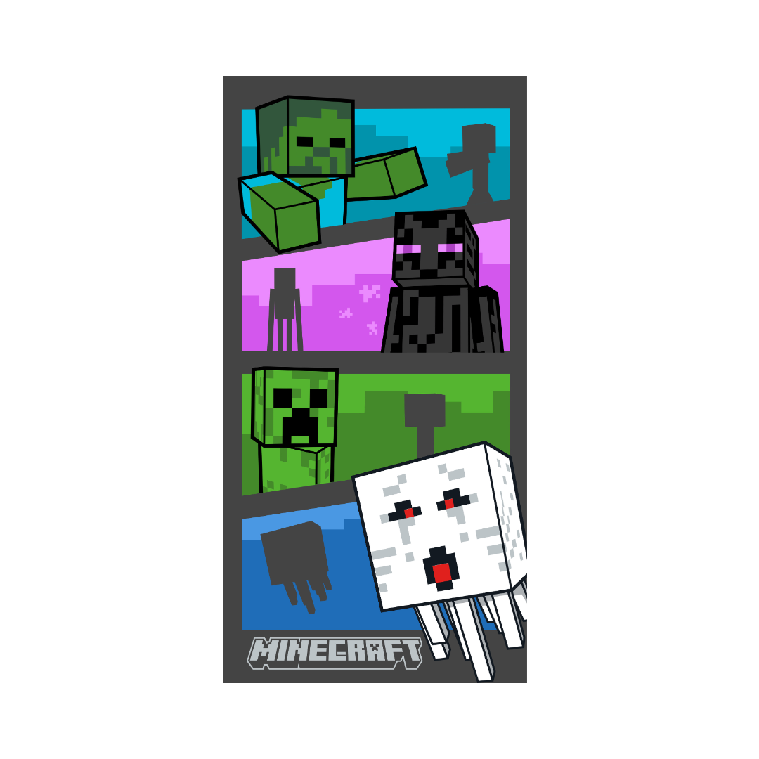 Minecraft Towel - 70x140cm Håndklæde - Geekd.dk