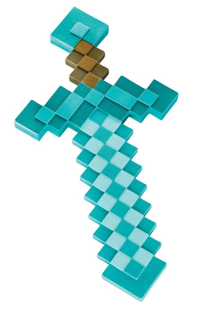 Minecraft Plastik Diamant Sværd Legetøjsvåben - Geekd.dk
