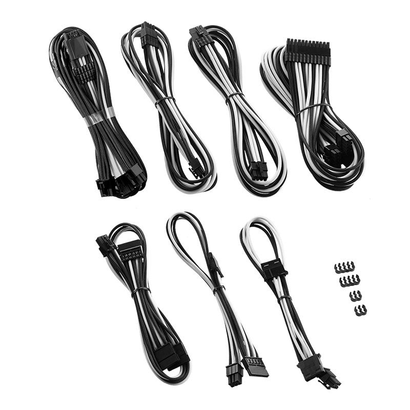 Cablemod C-series Pro Modmesh 12vhpwr Cable Kit For Corsair Rm, Rmi, Rmx (black Label) - Black/white Kabelforlænger - Geekd.dk