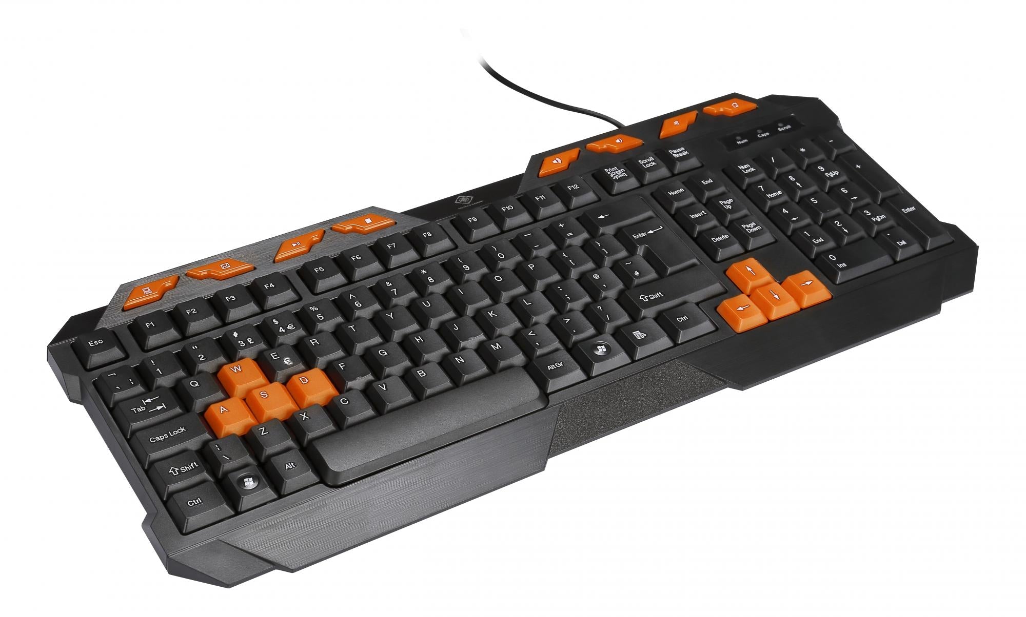 Deltaco Gaming Gam-024uk Gamingtastatur  -  Uk-layout  -  Sort/orange - Geekd.dk