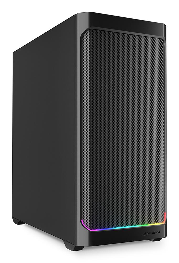 Sharkoon Ak4 Rgb Strip Atx-kabinet  -  Sort, Metalside, Btf - Geekd.dk