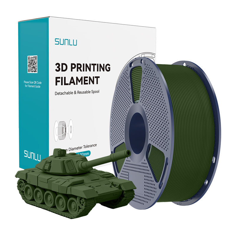 Sunlu Pla+ High-speed Filament  -  Oliven, 1,75 Mm, 1 Kg - Geekd.dk