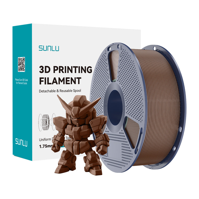 Sunlu Pla+ 2.0 Filament  -  Coffee Brown, 1,75 Mm, 1 Kg - Geekd.dk