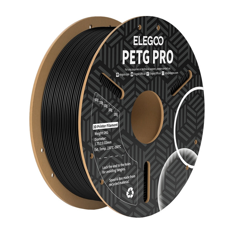 Elegoo Petg Pro Filament  -  Sort, 1 Kg - Geekd.dk