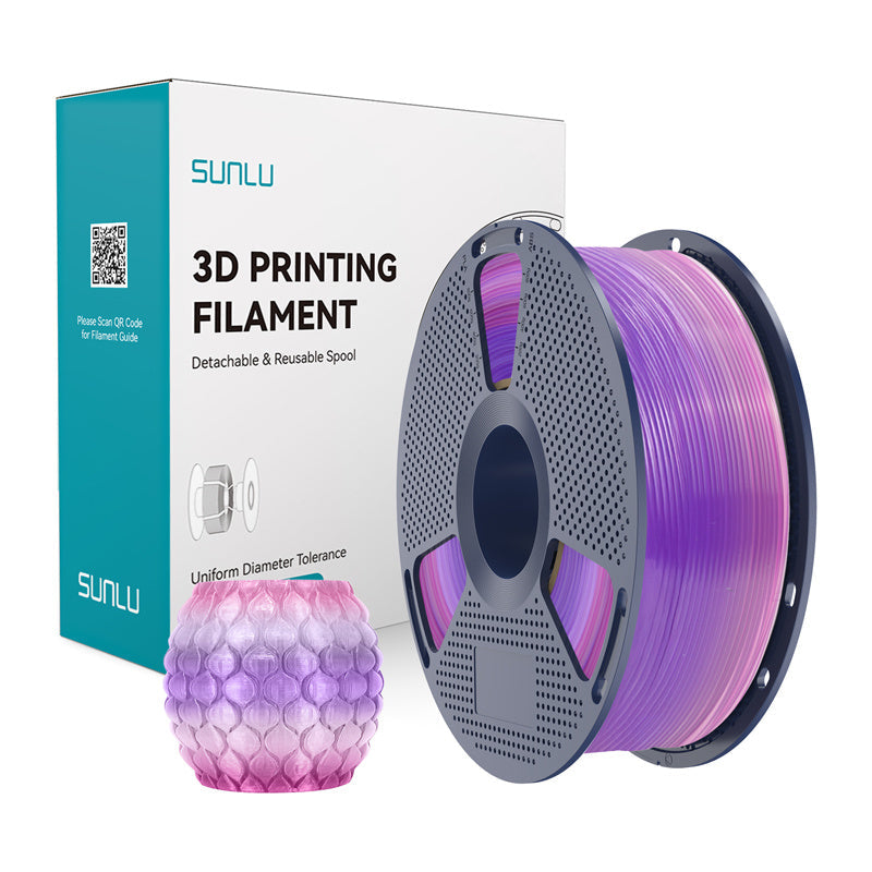 Sunlu Pla Transparent Rainbow Filament  -  Rainbow 03, 1,75 Mm, 1 Kg - Geekd.dk