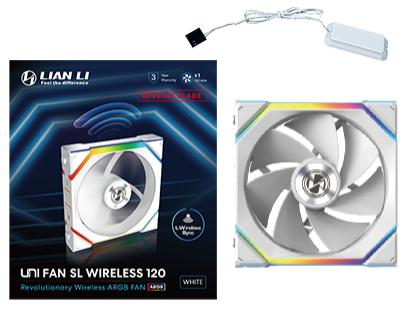 Lian Li Uni Fan Sl Wireless Reverse, Hvid - 120mm Kabinet Blæser - Geekd.dk