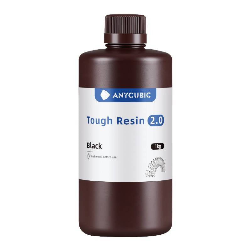 Anycubic Tough Resin 2.0  -  Sort, 1 Kg 3d-printer Resin - Geekd.dk