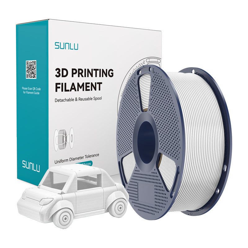 Sunlu Petg Filament  -  Hvid, 1,75 Mm, 1 Kg - Geekd.dk