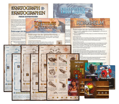 Der Kartograph & Die Kartographin: Ferne Expeditionen  -  Udvidelse, Tysk Brætspil - Geekd.dk