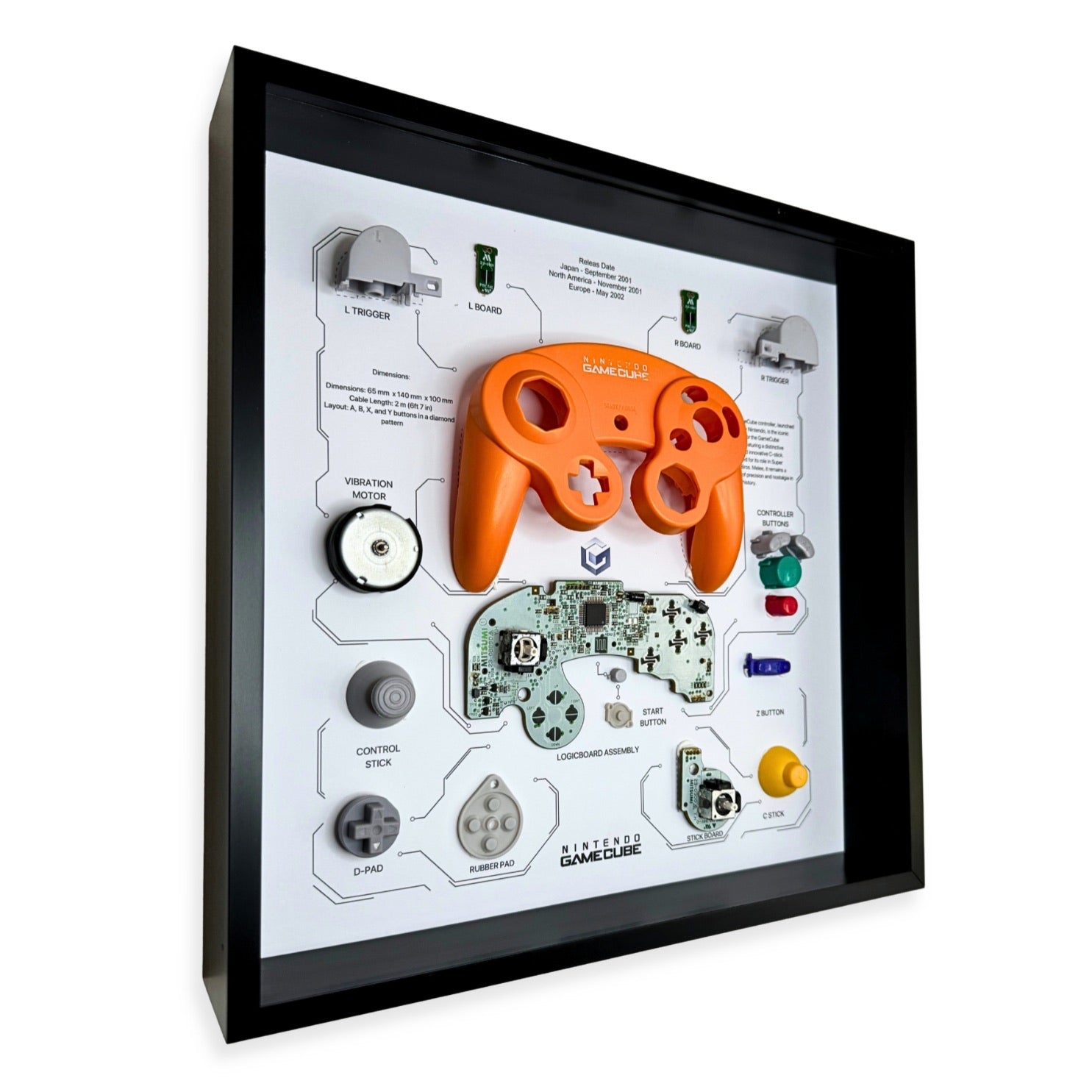 Grc Retro Art Gamecube-controller  -  Orange Merchandise - Geekd.dk