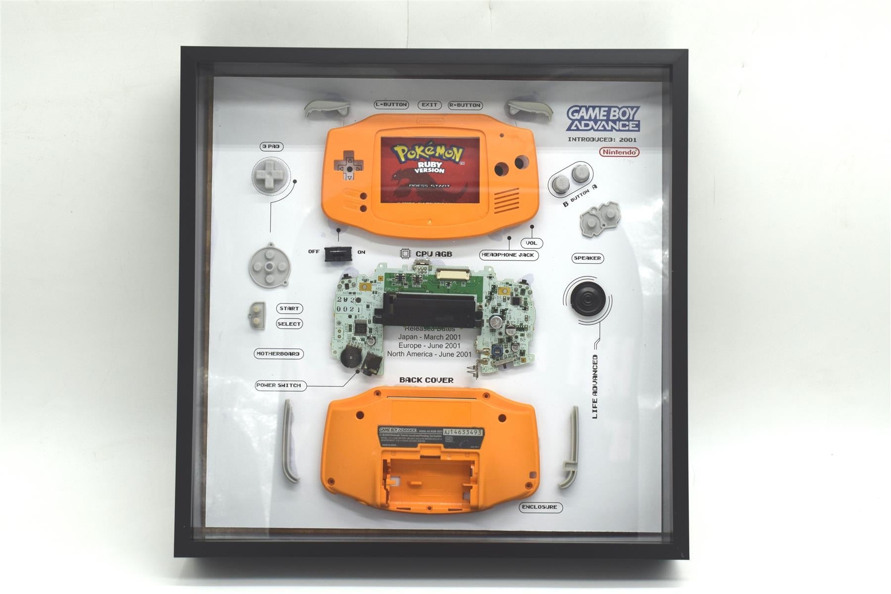 Grc Retro Art Game Boy Advance  -  Orange Merchandise - Geekd.dk